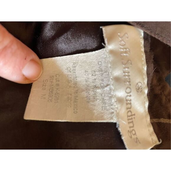 Soft Surroundings Vintage 90’s Brown Asian Print Long Sleeve Button Front Tunic - Picture 11 of 15